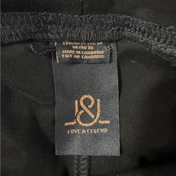 Addition Elle Love & Legend Black Faux Suede Leggings Size 22 - Picture 8 of 12